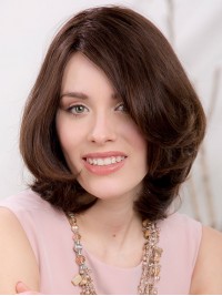 Parrucche Di Capelli Umani Ondulati Corti Senza Cappuccio