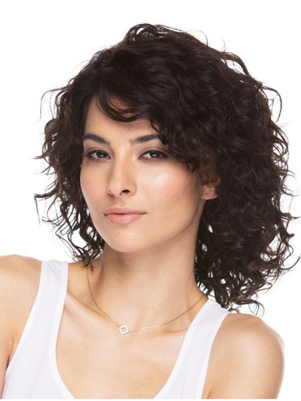 Capelli Umani Di Media Lunghezza Grandi Parrucche Marroni