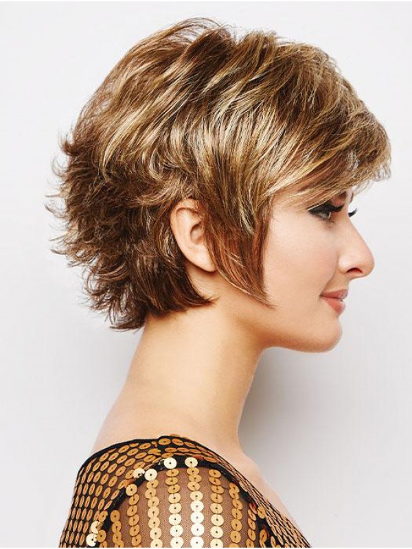 Parrucche Corte 100% Bionde Dritte Al 100% A Macchina
