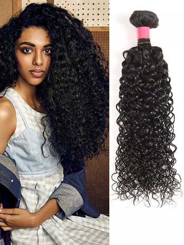 1 Pacchetto Di Estensioni Di Trama Di Capelli Umani Ricci Vergini