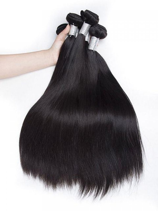 1 Fascio Di Estensioni Dei Capelli Umani A Trama Dritta Vergine