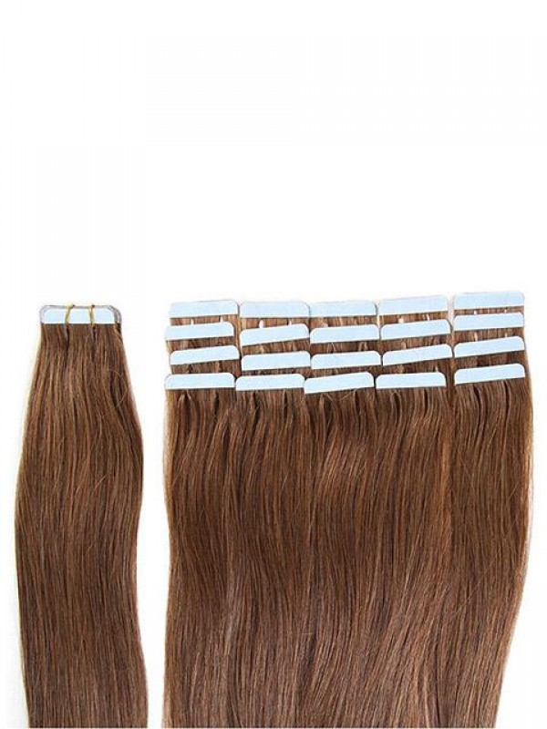 Nastro Di Trama Della Pelle Da 20 Pezzi Nelle Estensioni Dei Capelli Umani Lisci