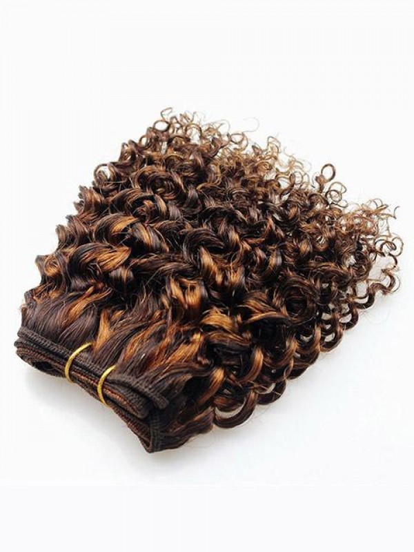 Estensione Dei Capelli Di Trama Del Tessuto Del Bob Brasiliano Corto Ricci Crespi Da 8 Pollici