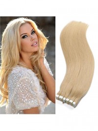 Estensioni Dei Capelli Del Nastro Di Trama Della Pelle Liscia Dei Capelli Di Remy Al 100%.