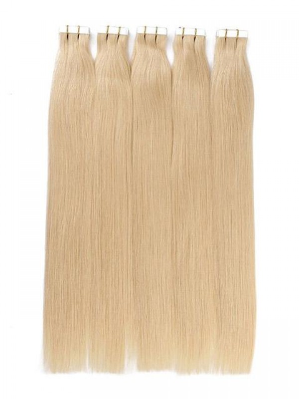 Estensioni Dei Capelli Del Nastro Di Trama Della Pelle Liscia Dei Capelli Di Remy Al 100%.