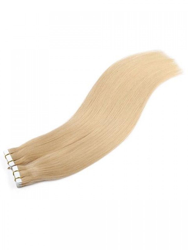 Estensioni Dei Capelli Del Nastro Di Trama Della Pelle Liscia Dei Capelli Di Remy Al 100%.