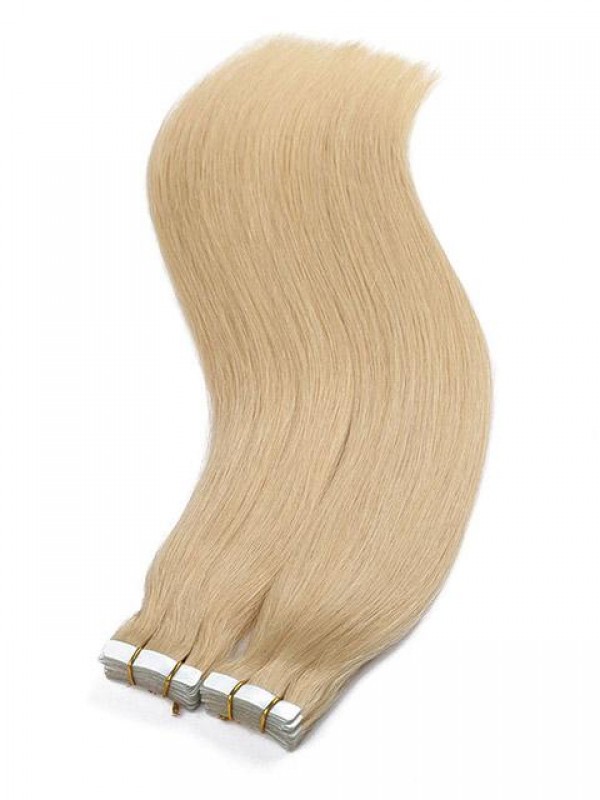Estensioni Dei Capelli Del Nastro Di Trama Della Pelle Liscia Dei Capelli Di Remy Al 100%.