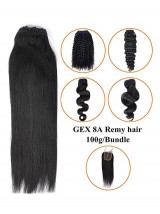 16" 100 G/Bundle Estensioni Di Trama Del Tessuto Dei Capelli Umani Vergini Serici Delle Donne