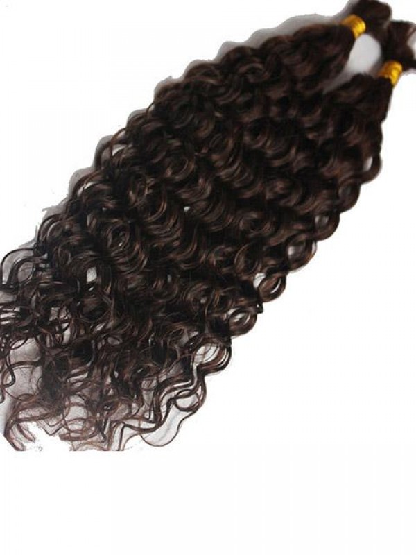 Tessitura Di Capelli Sfusi Ricci Profondi Dei Capelli Vergini Mongoli Per Intrecciare 100 G Per Fascio