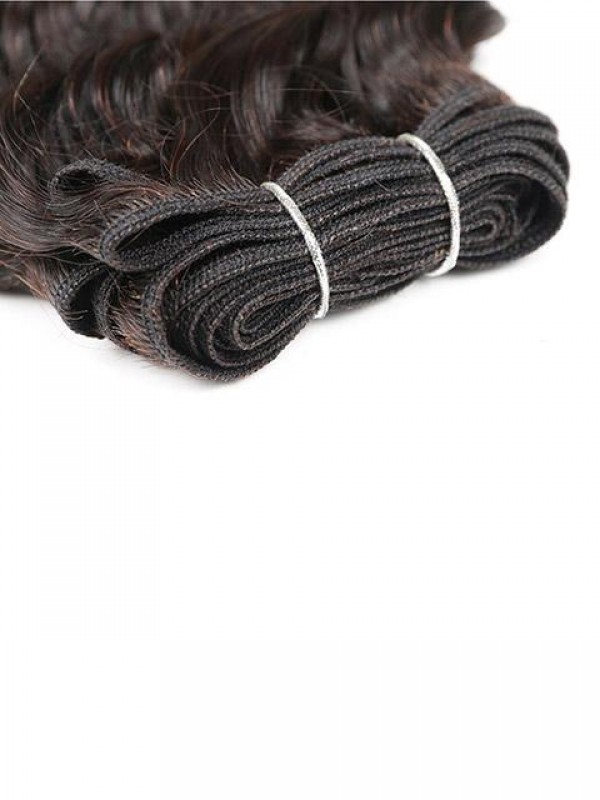 3 Fasci Di Estensioni Dei Capelli Di Trama Di Capelli Umani A Onda Profonda Corta