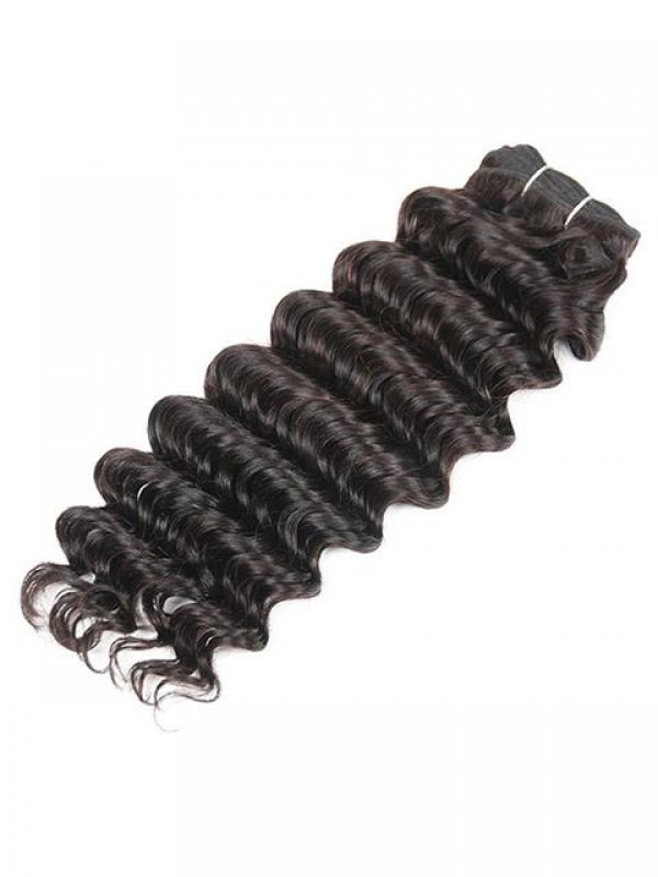 3 Fasci Di Estensioni Dei Capelli Di Trama Di Capelli Umani A Onda Profonda Corta