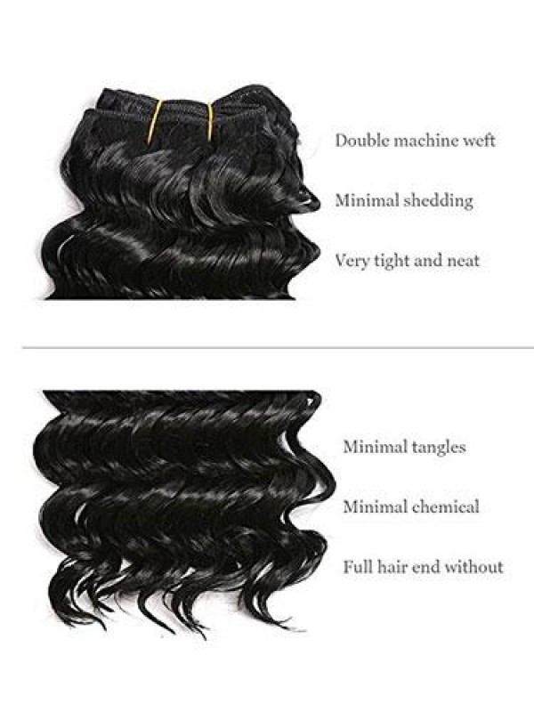 Deep Wave 2 Bundles Estensioni Dei Capelli Trame Dei Capelli Sintetici Ricci