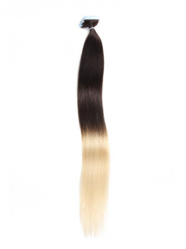 20 Pezzi 50 G Di Nastro Dritto Nelle Estensioni Dei Capelli Ombre 100% Capelli Vergini