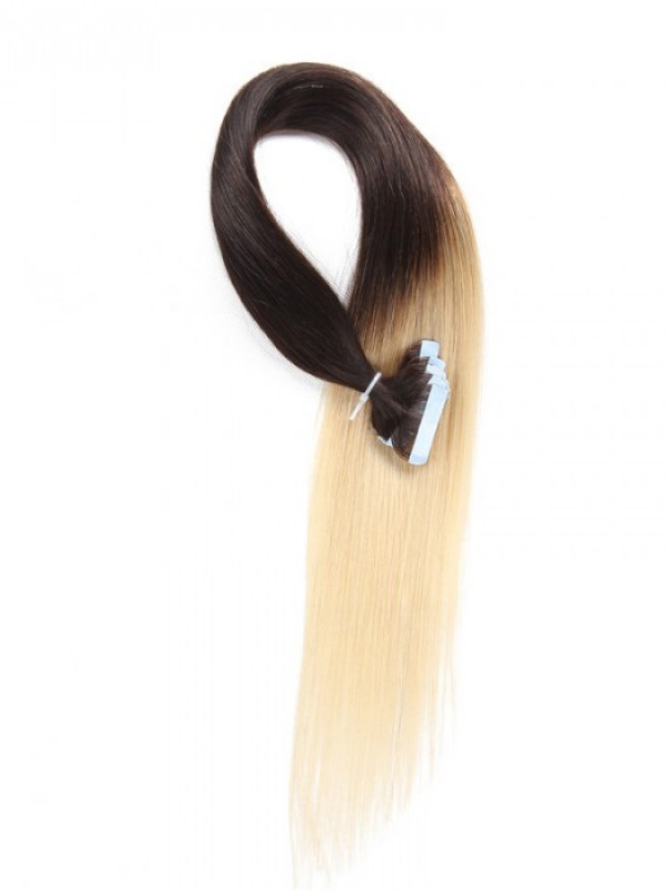 20 Pezzi 50 G Di Nastro Dritto Nelle Estensioni Dei Capelli Ombre 100% Capelli Vergini