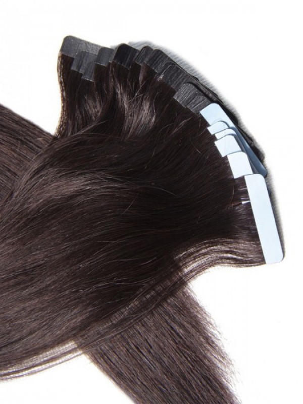 20Pcs 50G Nastro Dritto Nelle Estensioni Dei Capelli Nero Naturale 100% Capelli Vergini