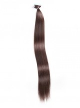 20 Pz 50 G Di Nastro Dritto Nelle Estensioni Dei Capelli Marrone Scuro 100% Capelli Vergini