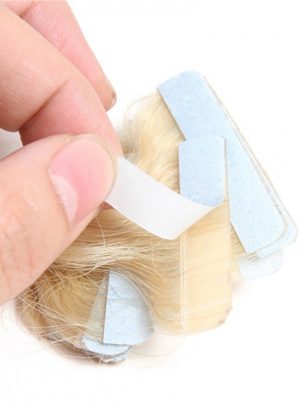 Nastro Dritto Biondo Platino Da 20 Pezzi Da 50 G Nelle Estensioni Dei Capelli